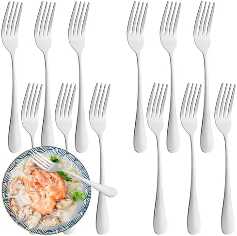 36 Piece Dinner Forks Set, Food-Grade Stainless Steel Forks Silverware by WISKEMA