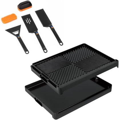 Utheer Griddle Combo Set, Ceramic Nonstick Cast Aluminum Flat Top Griddle by Utheer