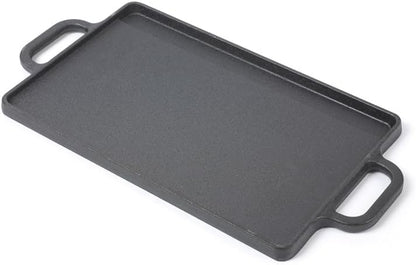 HAWOK Cast Iron Reversible Grill Rectangular Griddle 12.6x8 inch - Image 4