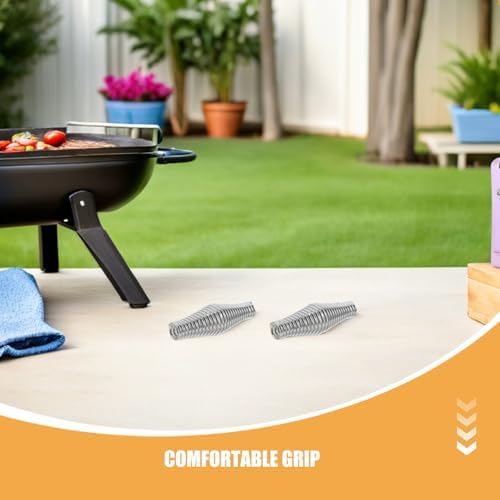 2pcs Bbq Spring Handle 4 Inch Stainless Steel Grill Grip - Image 3