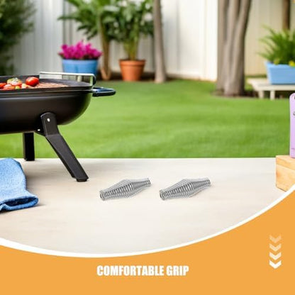 2pcs Bbq Spring Handle 4 Inch Stainless Steel Grill Grip - Image 3