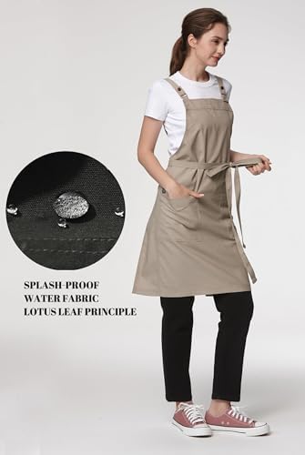 Cross Back Apron for Men Chef Pockets 4251JX - Image 5
