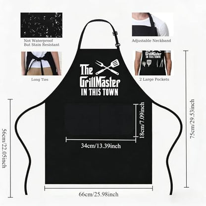Funny Cooking Aprons for Cooking, Husband Wife Couple Gifts, Grilling Kitchen - Image 3