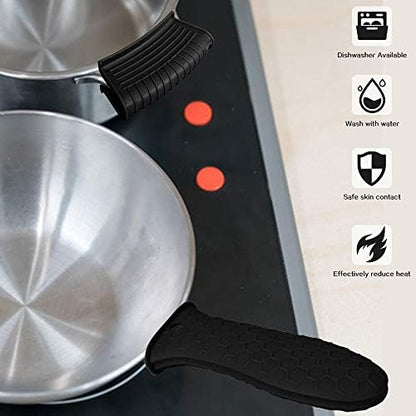 4 Pack Silicone Hot Handle Holder Cover, Silicone Pot Holders Heat Resistant - Image 4