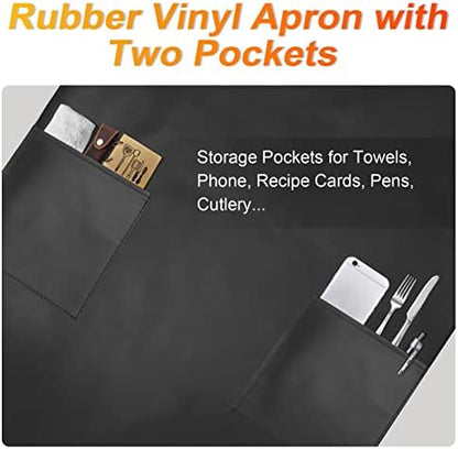 Waterproof Rubber Apron Adjustable Dishwasher Apron - Image 3