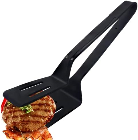 Silicone BBQ Tongs, Stainless Steel Clamp by KIBBEH