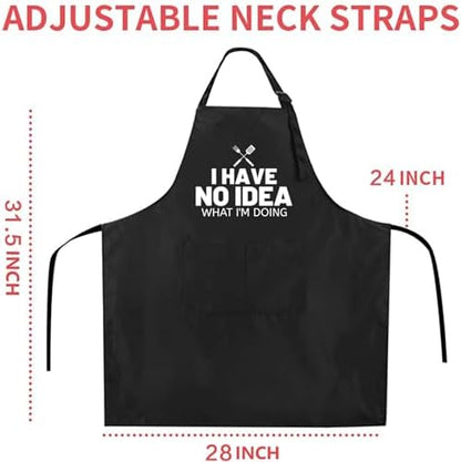 Rosoz Funny BBQ Black Chef Aprons - Image 5