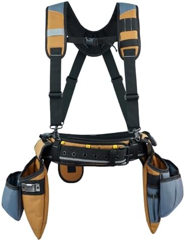 KUNN Carpenter Tool Belt with Suspenders Pro Framer Suspension Tool Rig by KUNNWORKGEAR