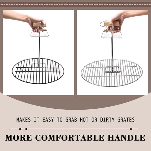 BBQ Grate Lifter Gripper for Big Green Egg Kamado Primo Grill Accessories Cast - Image 4