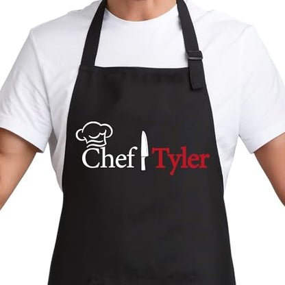 Chef Apron Men, Personalized Adult Aprons by KenzalCustomized
