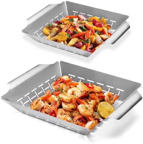 2 Pack Vegetables Grill Baskets by LIMERRI