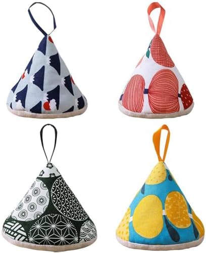 WAYUTO Conical Oven Mitts Set of 4 Heat Resistant Oven Gloves Cotton Linen Mini by WAYUTO