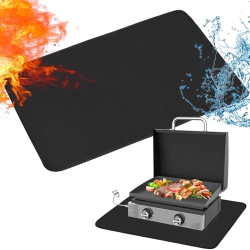 Grill Mat for Blackstone Griddle Accessories 17in & 22in by TOHONFOO
