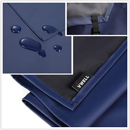 VWELL Waterproof Rubber Vinyl Apron W/ 2 Pockets - Image 3