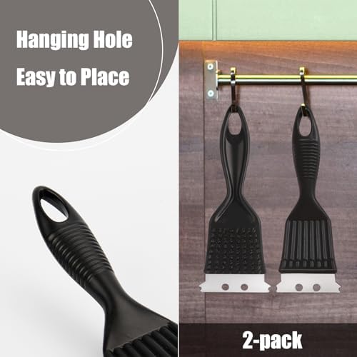 Wire Brush with Scraper for Grill Cleaning Paint Removal Rust Removal 2-Pack - Image 7