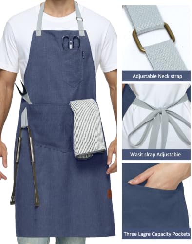 Chef Apron w/Pockets, Adjustable Strap - Image 2