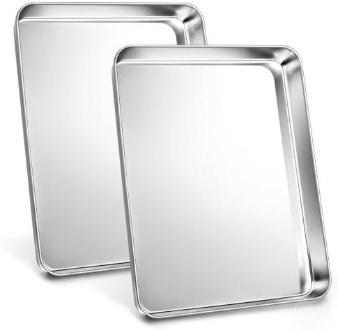 16" Baking Sheet Pan, Joyfair Stainless Steel Toaster Oven Trays by Joyfair