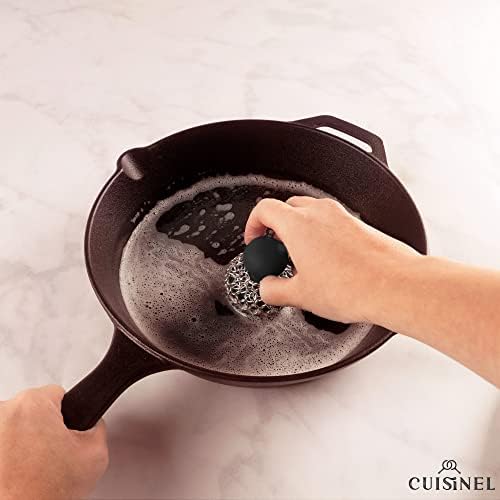Cuisinel Cast Iron Chainmail Scrubber + Pan Scraper - Image 6