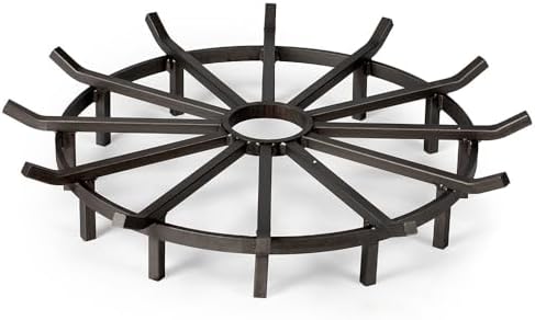 Ash & Ember 32" Wagon Wheel Fire Grate, High-Efficiency Smoke-Free Fireplace by TitanGreatOutdoors