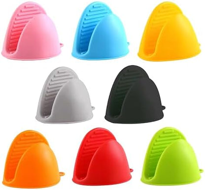1 Pair Yellow, Mini Silicone Oven Gloves, Mini Finger Protector Pot Holder - Image 7