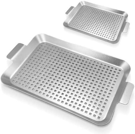 Grill Pan Set of 2, Grill Topper by BaokiTook