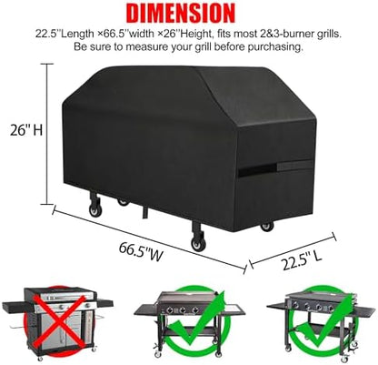 Griddle Cover, 28 Inch BBQ Gas Grill Cover - Image 3