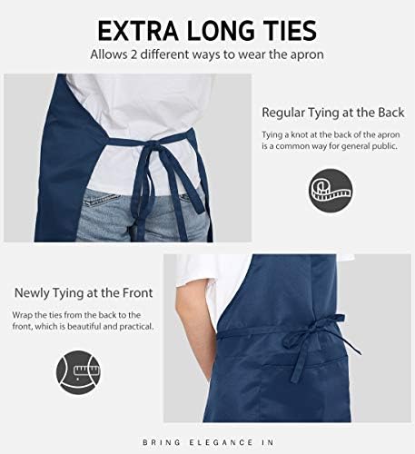 Syntus Apron for Men Women, Adjustable Cooking Kitchen Apron - Image 5