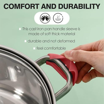 6 Pack Heat Resistant Silicone Pot Handle Covers - Image 5