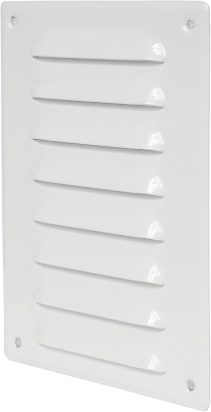 Repa Market 5.5" x 7.5" Inch White Steel Air Vent Cover with Screen Mesh – Scratch-Resistant Powder-Coated Grille – for Ceiling or Wall – HVAC Return or Supply Vent – Indoor Outdoor Use