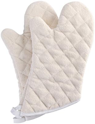 ARCLIBER 15" 482°F Terry Cloth Oven Mitts 100% Cotton Set of 2 by ARCLIBER