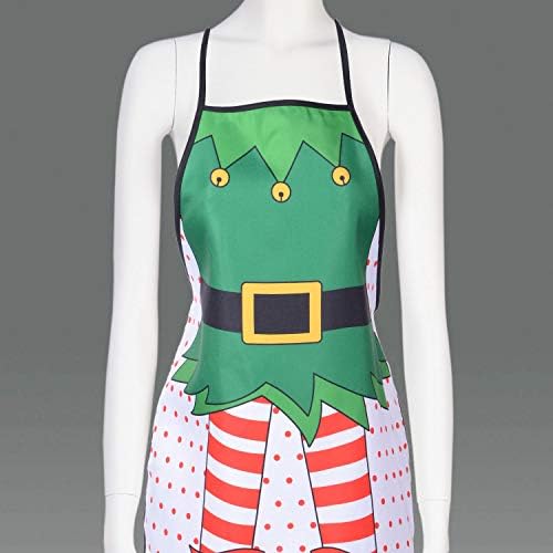 DearHouse 2 Pack Christmas Elf Apron, Cute Adjustable Kitchen Chef Bib BBQ - Image 5