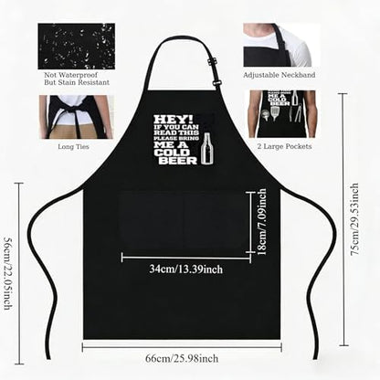 Funny Cooking Aprons for Cooking, Husband Wife Couple Gifts, Grilling Kitchen - Image 4