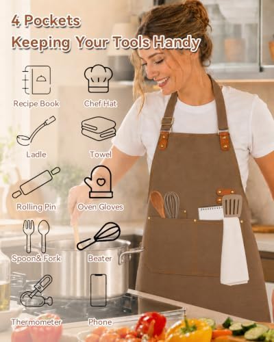 Teskyer Canvas Kitchen Apron - Image 3