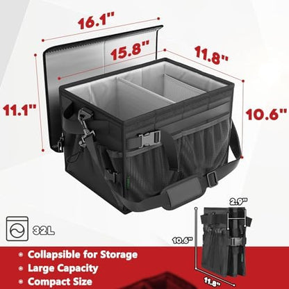 FANGSUN Grill Caddy with Lid, Foldable BBQ Caddy with Paper Towel Holder - Image 6