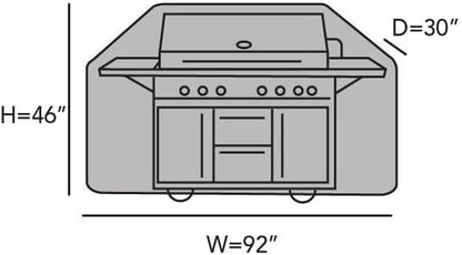 Covermates Grill Cover - Weather Resistant Outdoor Cover, Heavy Duty BBQ Covers for Large Outdoor Kitchen, Ultima 600D Polyester, 92 Inch, Ripstop Tan