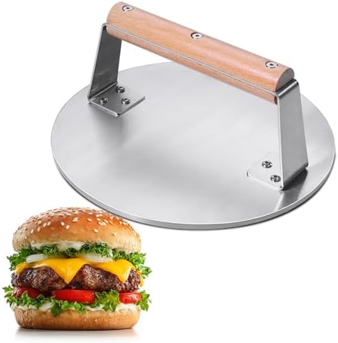 Professional-Grade 8.5-Inch Extra-Large Burger Press – Heavy Duty Stainless by SKYCORPS