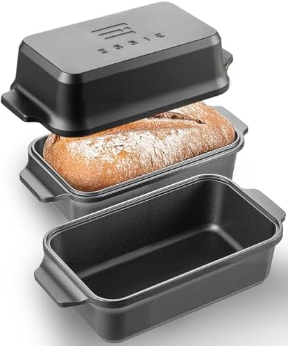 Cast Iron Loaf Pan with Lid, 9×5 Dutch Oven by RYEDE