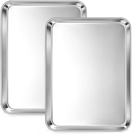 12.5" Baking Sheet Pan, Joyfair Stainless Steel Toaster Oven Trays by Joyfair