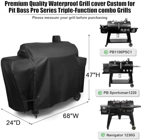 QuliMetal Grill Cover for Pit Boss PB1230 1100 Series Combo Grill - Image 2