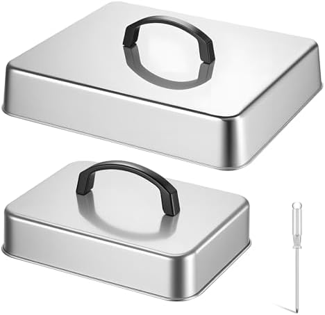 2pcs Rectangular Basting Cover, Stainless Steel Cheese Melting Dome Basting by Unknown