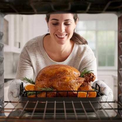 HIC Kitchen Roasting Pro V-Shaped Baking Rack, Nonstick-Coated Steel, - Image 3