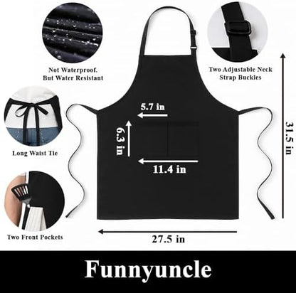 FUNNYUNCLE Funny BBQ Grilling Kitchen Cooking Chef Aprons - Image 6