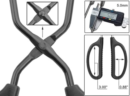 HINMAY 10" 12" 16" Stainless Steel Kitchen Scissor Tongs Set - Image 3