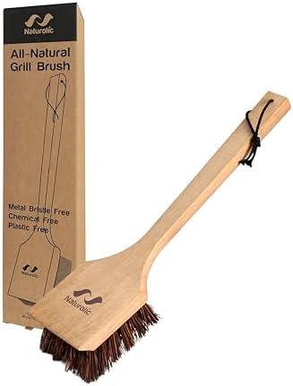 All-Natural Wooden Grill Brush and Grill Cleaner | Works as Scraper Tool by Naturolic