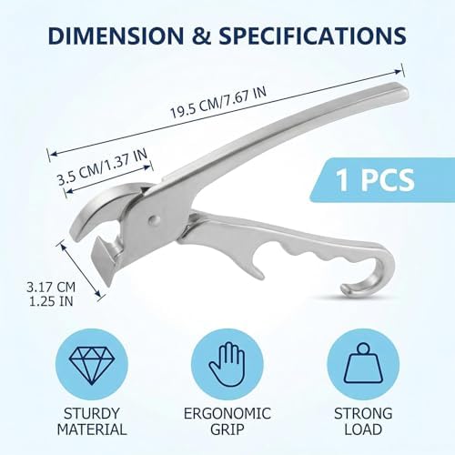 Hot Plate Gripper Tongs, Aluminum Pizza Pan Lifter - Image 2