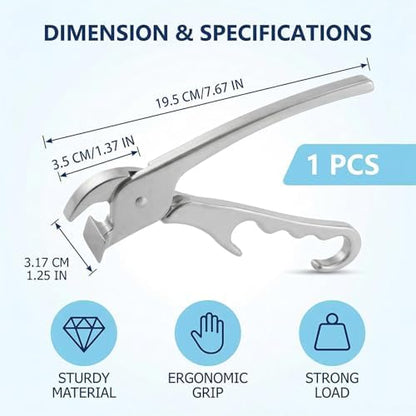 Hot Plate Gripper Tongs, Aluminum Pizza Pan Lifter - Image 2