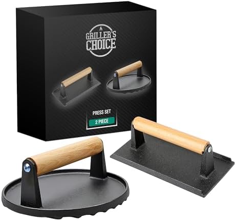 Grillers Choice Bacon Press and Grill Press 2 Piece Set by GrillersChoice