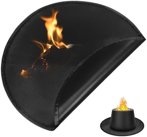 SUPVOX 14 Inch Round Silicone Fireplace Mat by SUPVOX