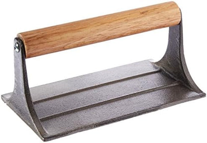 HIC Kitchen Bacon Press, Heavyweight Cast Iron, Rectangular - Image 3