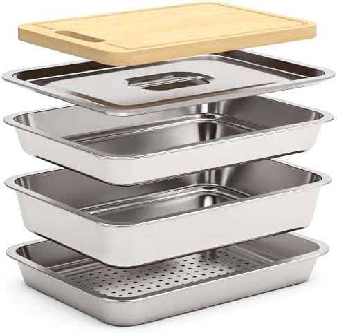 5-in-1 Grilling Prep and Serve Trays by Sirozi